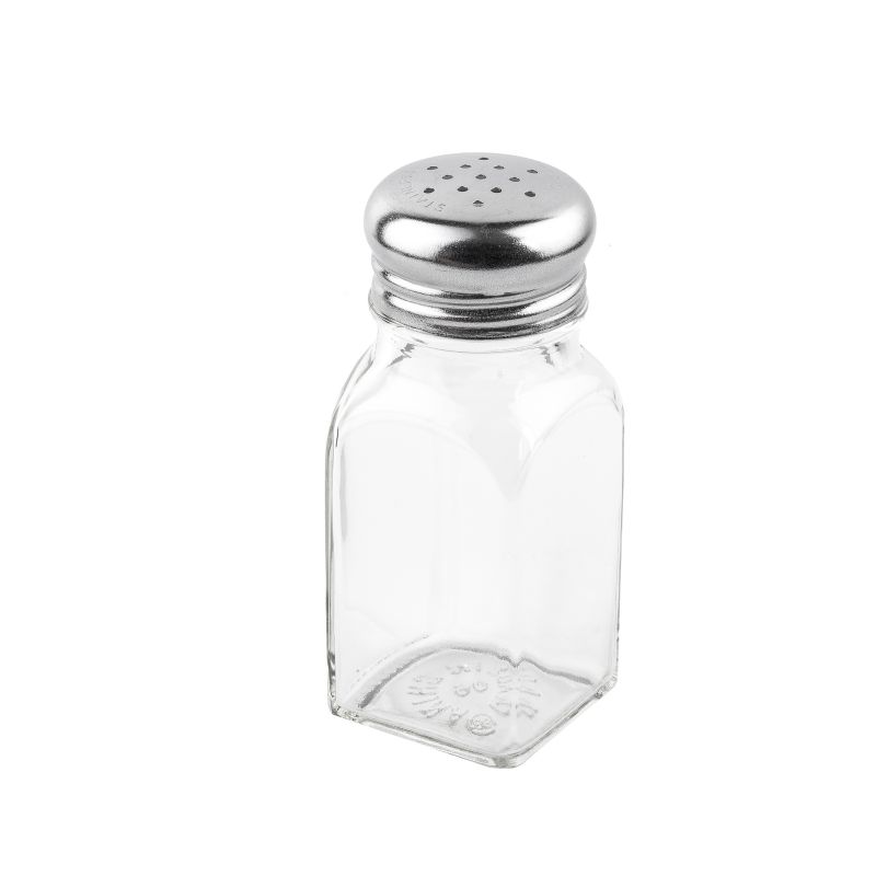 SHAKER SALT & PEPPER 2 OZ GLASS S/S