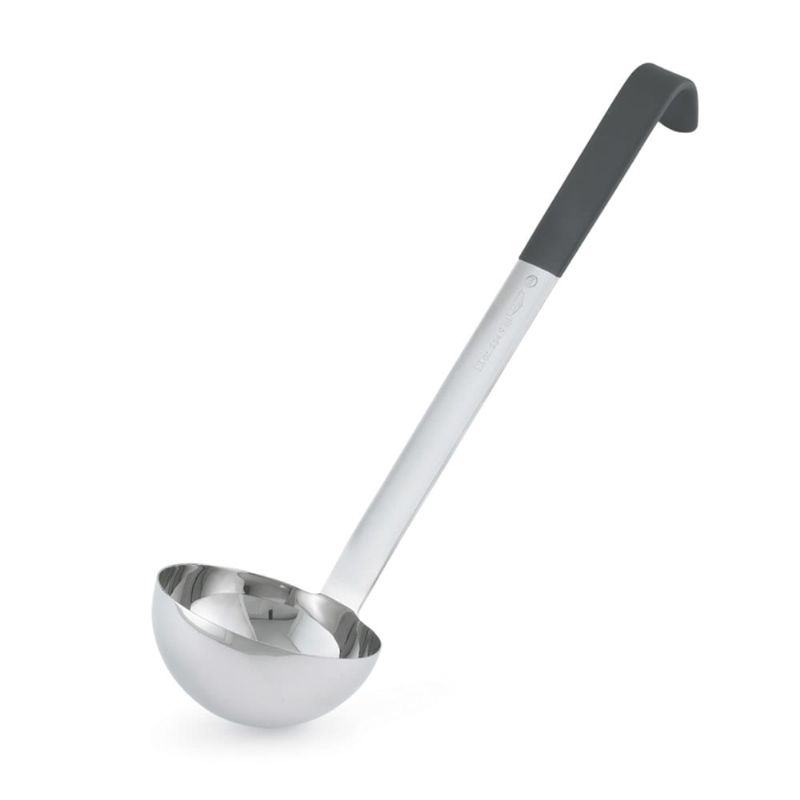 LADLE 6 OZ 1-PC S/S W/BLACK 12-3/8"