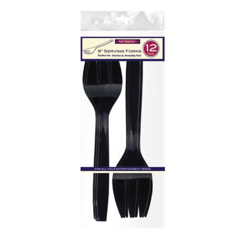 FORK SERVING BLACK 9 INCH