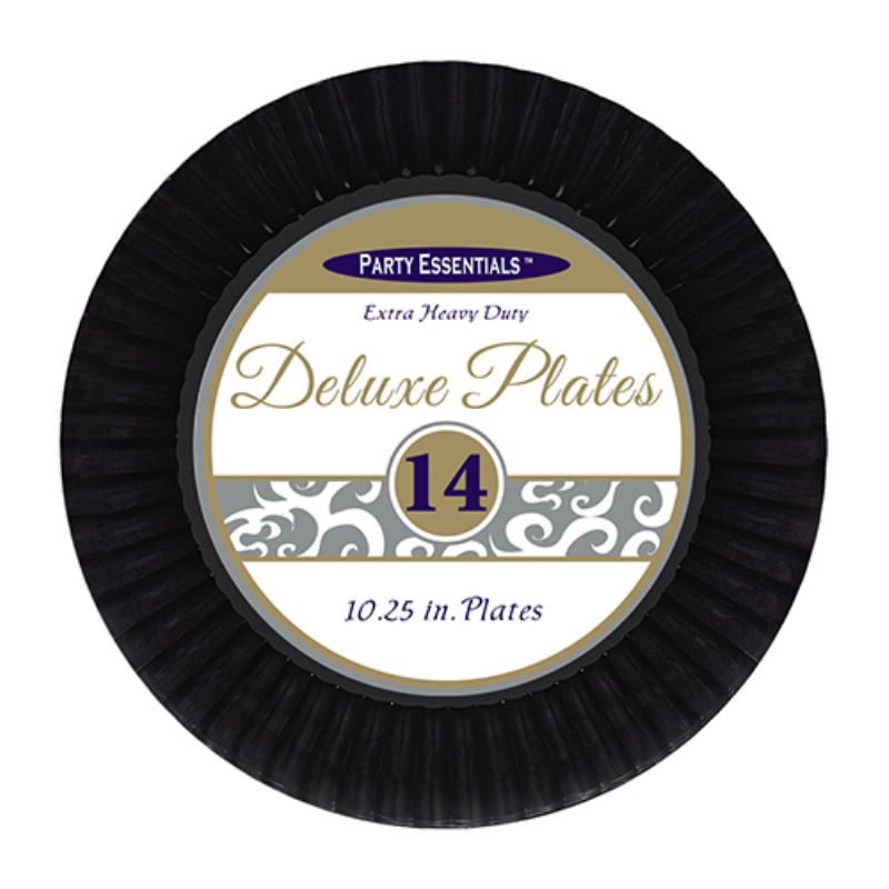 PLATE DELUXE BLACK 10.25"