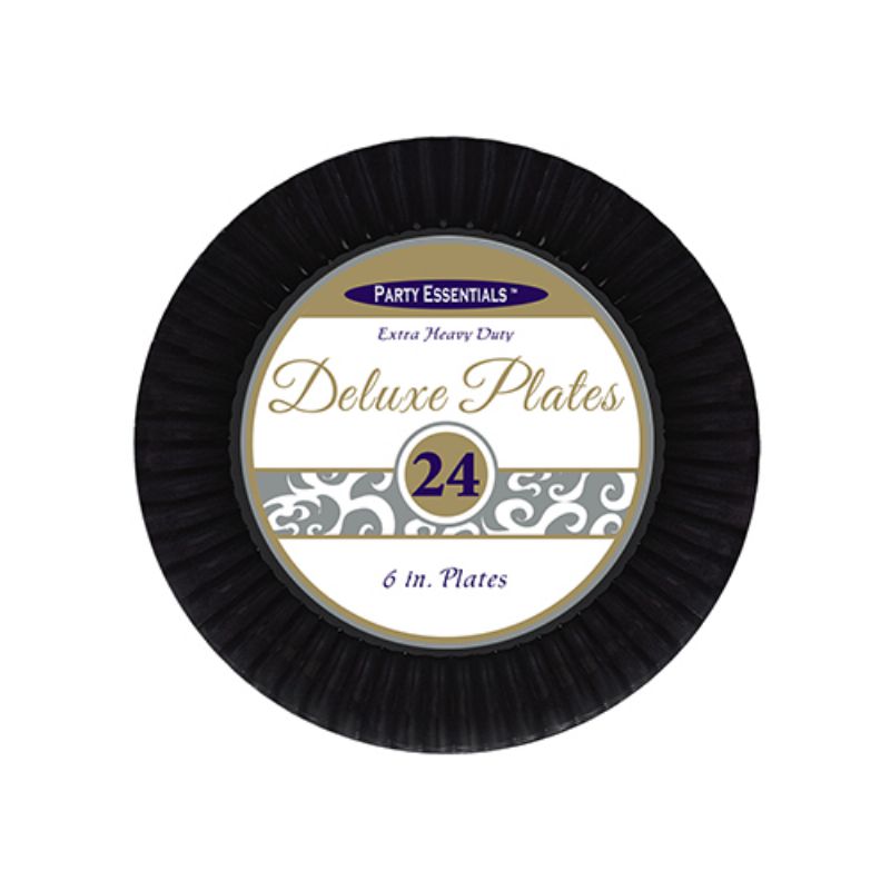 PLATE DELUXE BLACK 6 INCH       