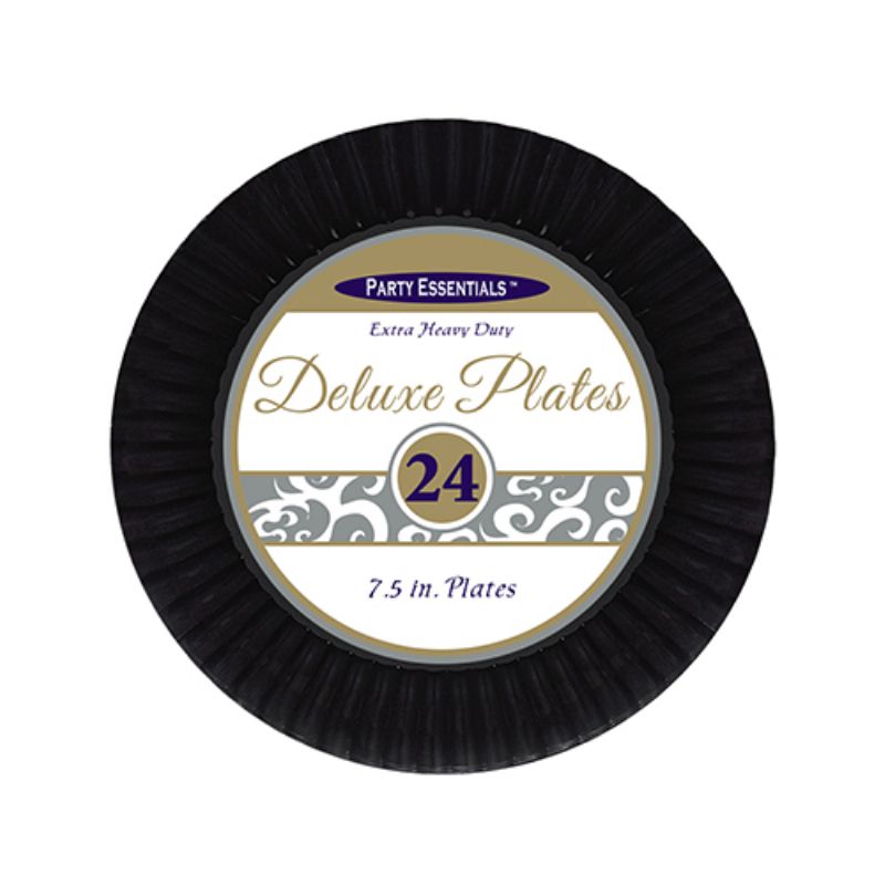 PLATE DELUXE BLACK 7.5 INCH  