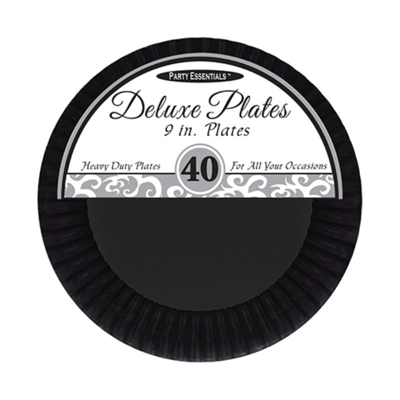 PLATE DELUXE BLACK 9 INCH       