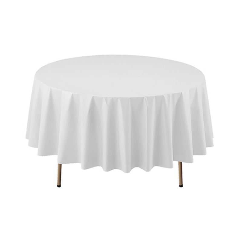 TABLECOVER WHITE ROUND 84"
