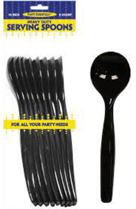 SPOON SERVING 10 BLACK HEAVY DUTY