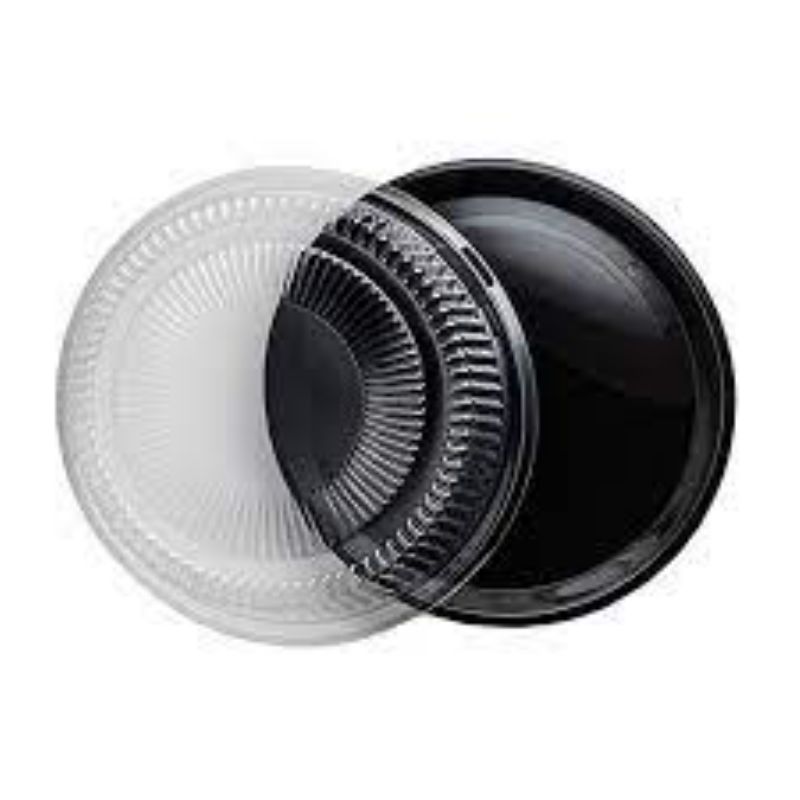 TRAY CATERING W/LID PLASTIC 16" BLK-JIT