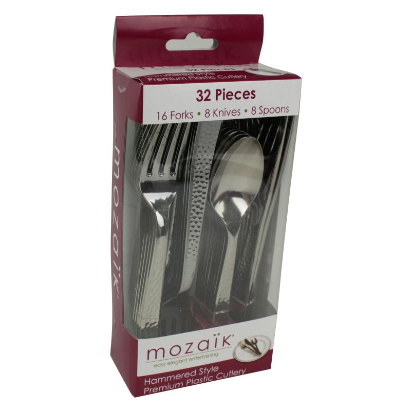 CUTLERY HAMMERED SILVER ASSORTED-
