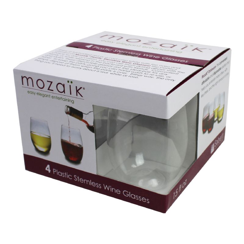 GLASS WINE STEMLESS MOZAIK-