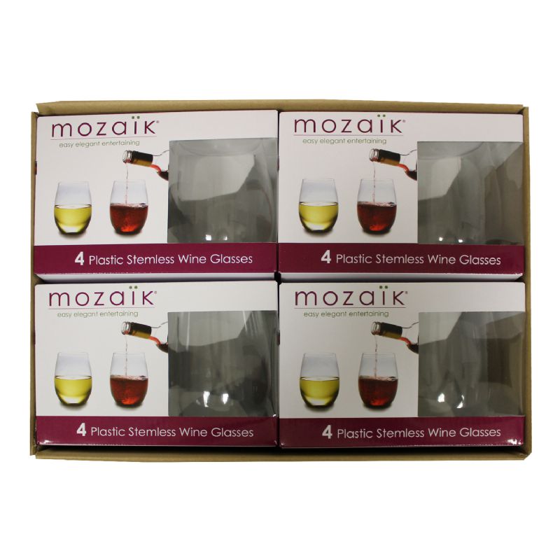 GLASS WINE STEMLESS MOZAIK-