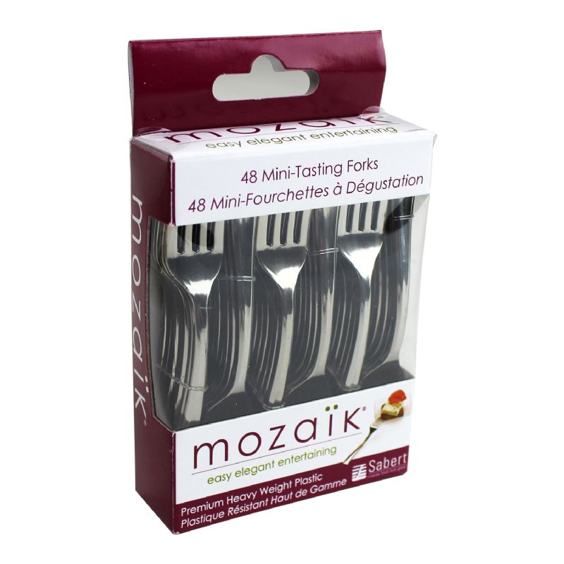 FORK PLASTIC TASTING MOZAIK-