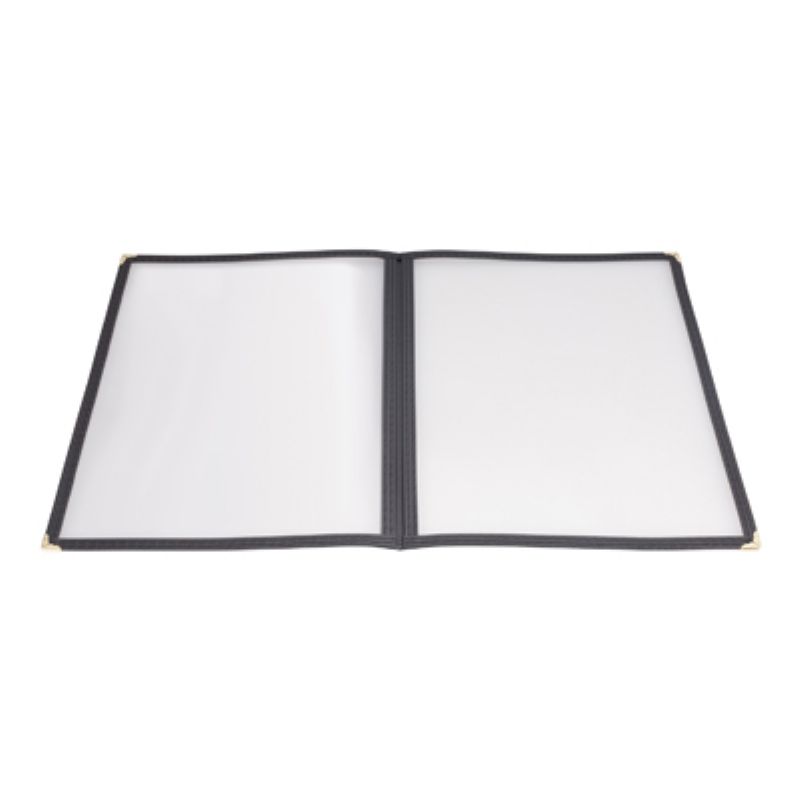 MENU COVER DOUBLE FOLD BLACK 4 VIEW