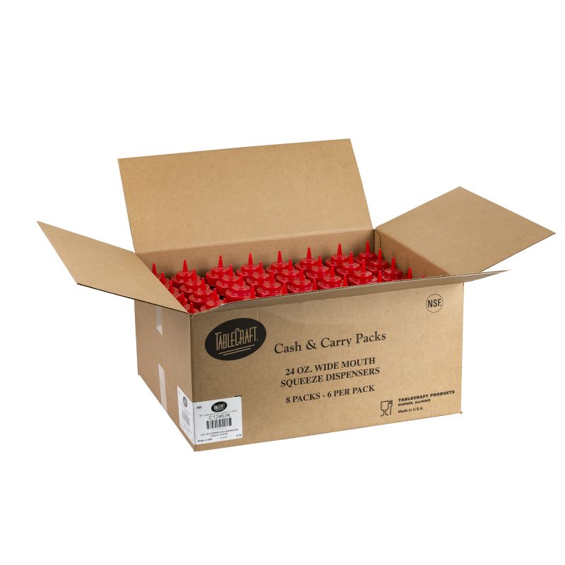 BOTTLE SQUEEZE KETCHUP RED 24 OZ 