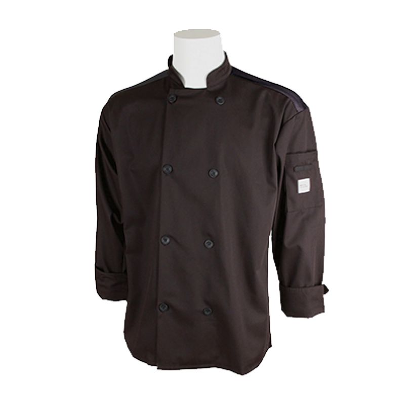 COAT CHEF UNISEX BLACK 2 XL