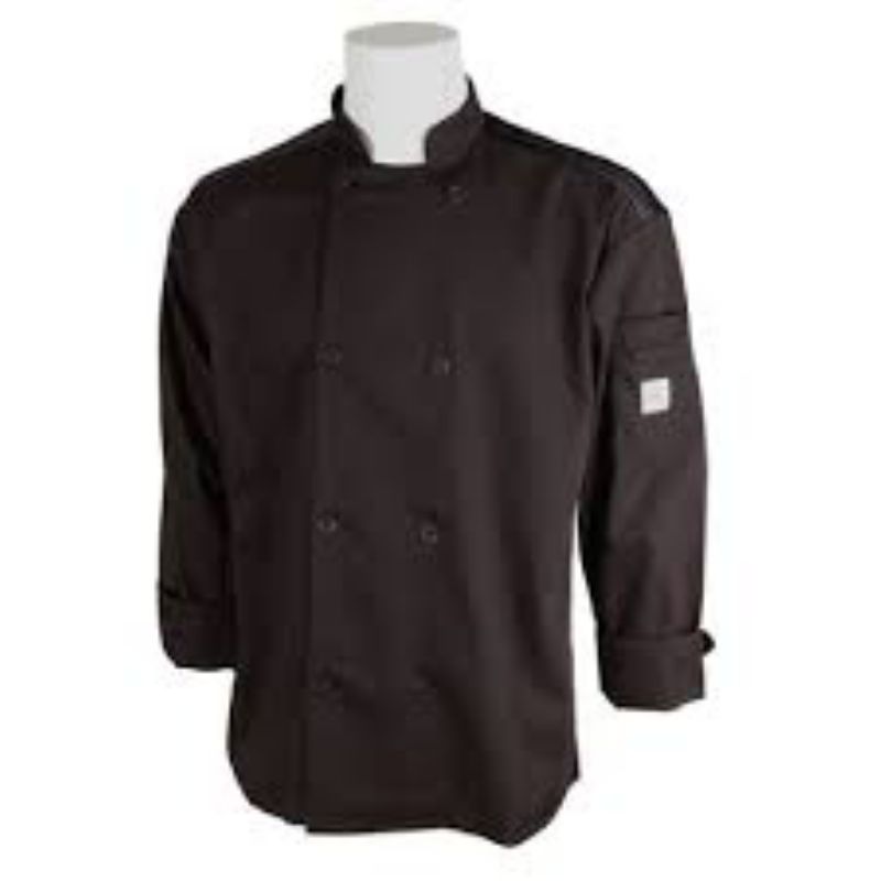 COAT CHEF UNISEX BLACK 3XL