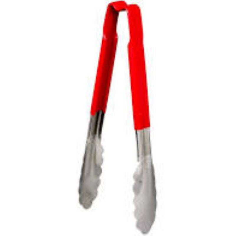 TONG UTILITY 9.5" SS RED KOOL-TCH