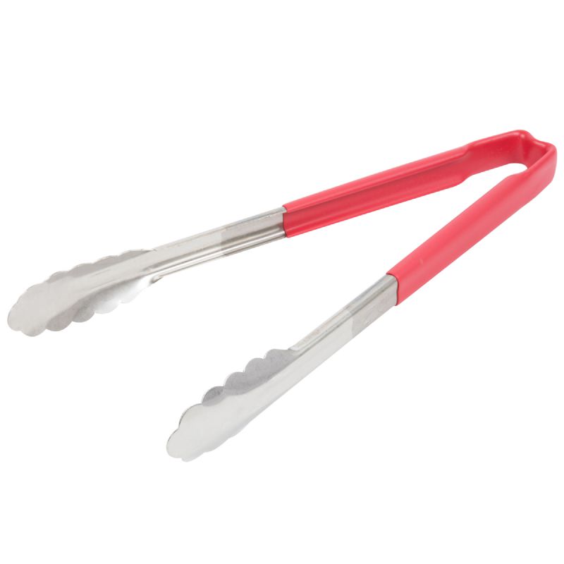 TONG UTILITY 12" SS RED KOOL-TCH