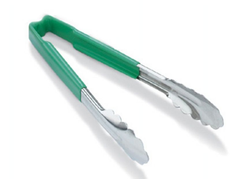 TONG UTILITY 12" SS GRN KOOL-TCH