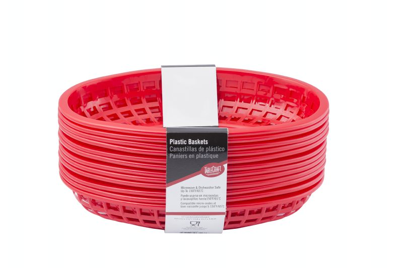 BASKET PLASTIC RED 9.3X6X1.9