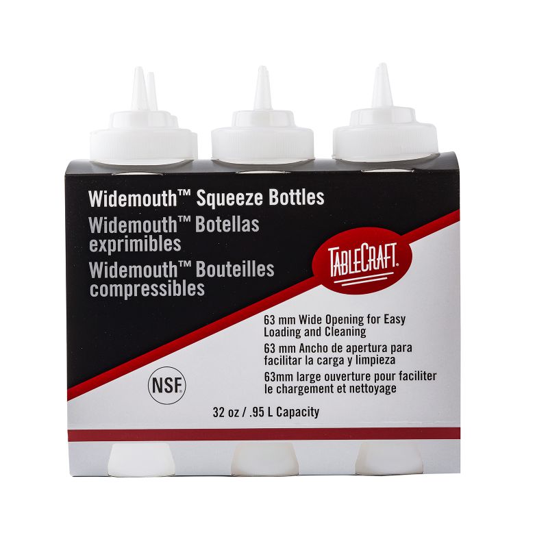 SQUEEZE BOTTLE WIDE MOUTH 32 OZ