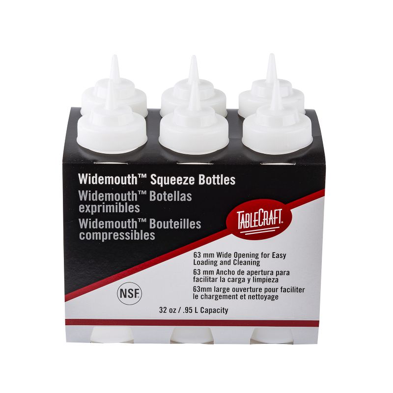 SQUEEZE BOTTLE WIDE MOUTH 32 OZ