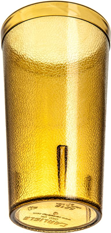 TUMBLER PLASTIC PEBBLED AMBER 16 OZ
