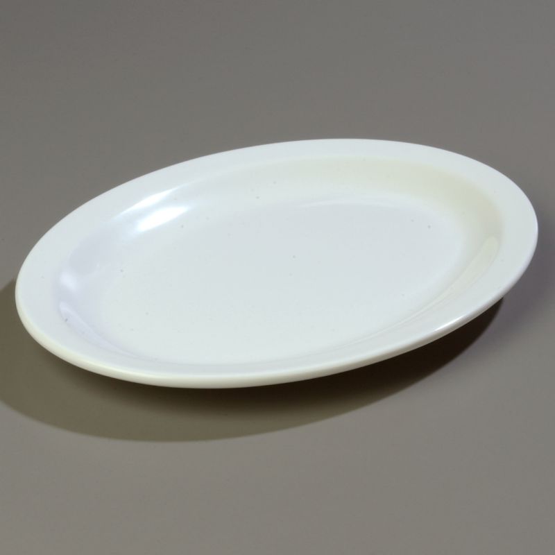PLATTER MELAMINE*12X9" OVAL WHITE
