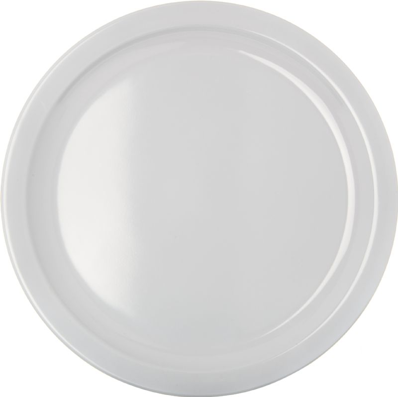 PLATE MELAMINE NARROW RIM WHITE 10"