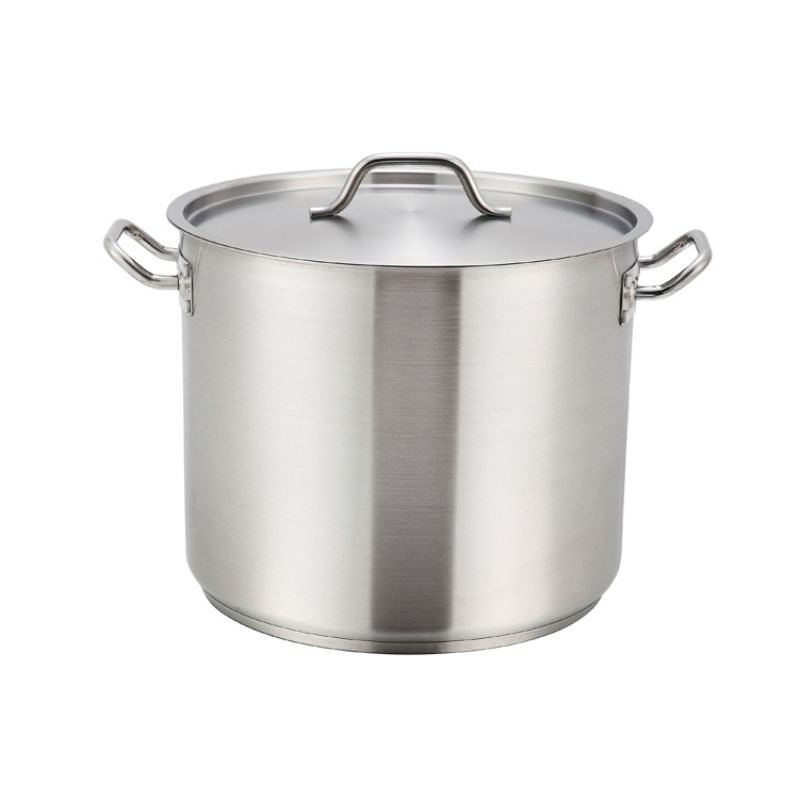 POT STOCK S/S 32 QT W/LID