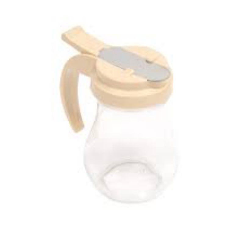 SYRUP POURER 6OZ ALMOND GLASS