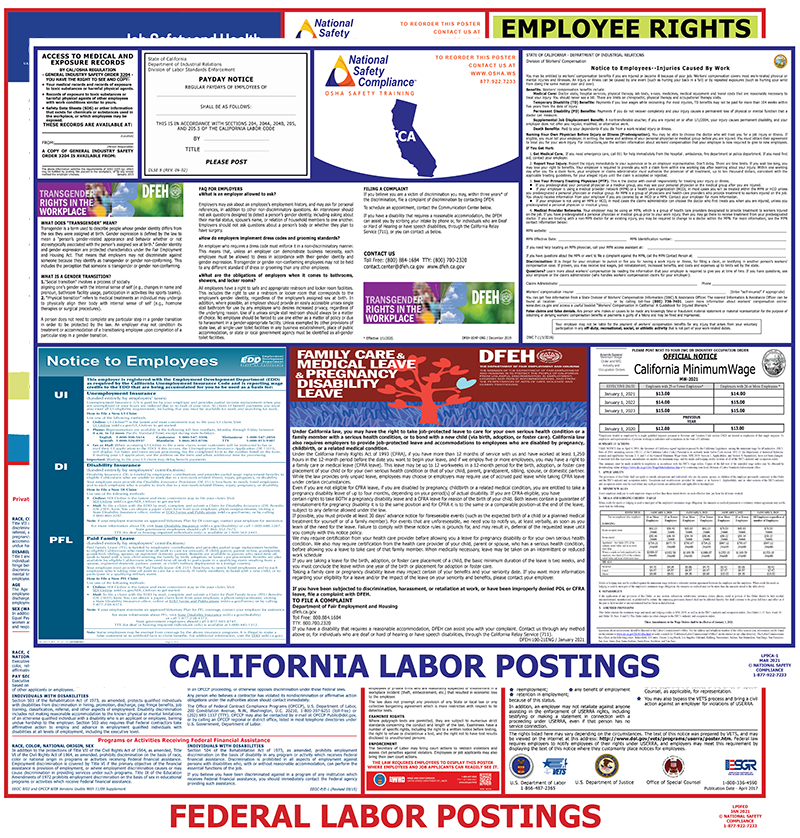 2024 California State &amp; Federal Labor Law Posters